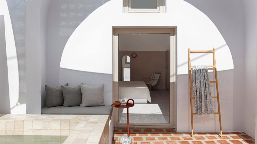 Kapsimalis Architects converts Santorini home into Ethos Vegan Suites hotel