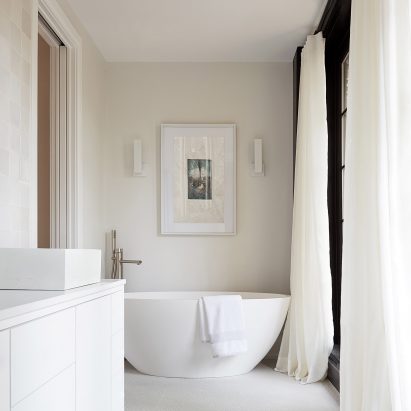 White bathroom interior
