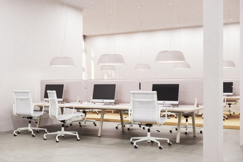 Fost Bulb PET felt acoustic lamp by De Vorm