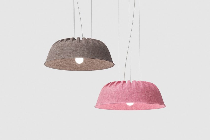 Fost Bulb PET felt acoustic lamp by De Vorm