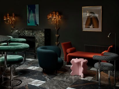 Seating area in bar designed by Fyra with assorted seating options