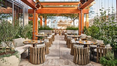 Terrace with pergola Conrad Los Angeles