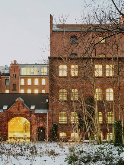 Exterior of hotel transformed from women's prison in Berlin by Grüntuch Ernst Architects