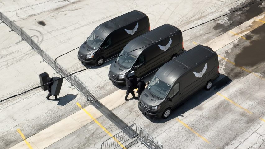 Yeezy Gap collection launched in waste bins at Herzog & de Meuron Miami car park