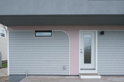 Grey vinyl siding
