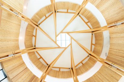 Cedar pinwheel atrium