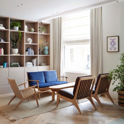 Goldfinger furniture in Inhabit Queen's Gardens by Holland Harvey Architects