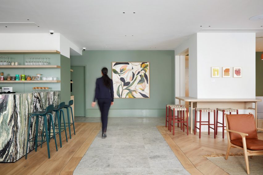 Lobby in Inhabit Queen's Gardens by Holland Harvey Architects