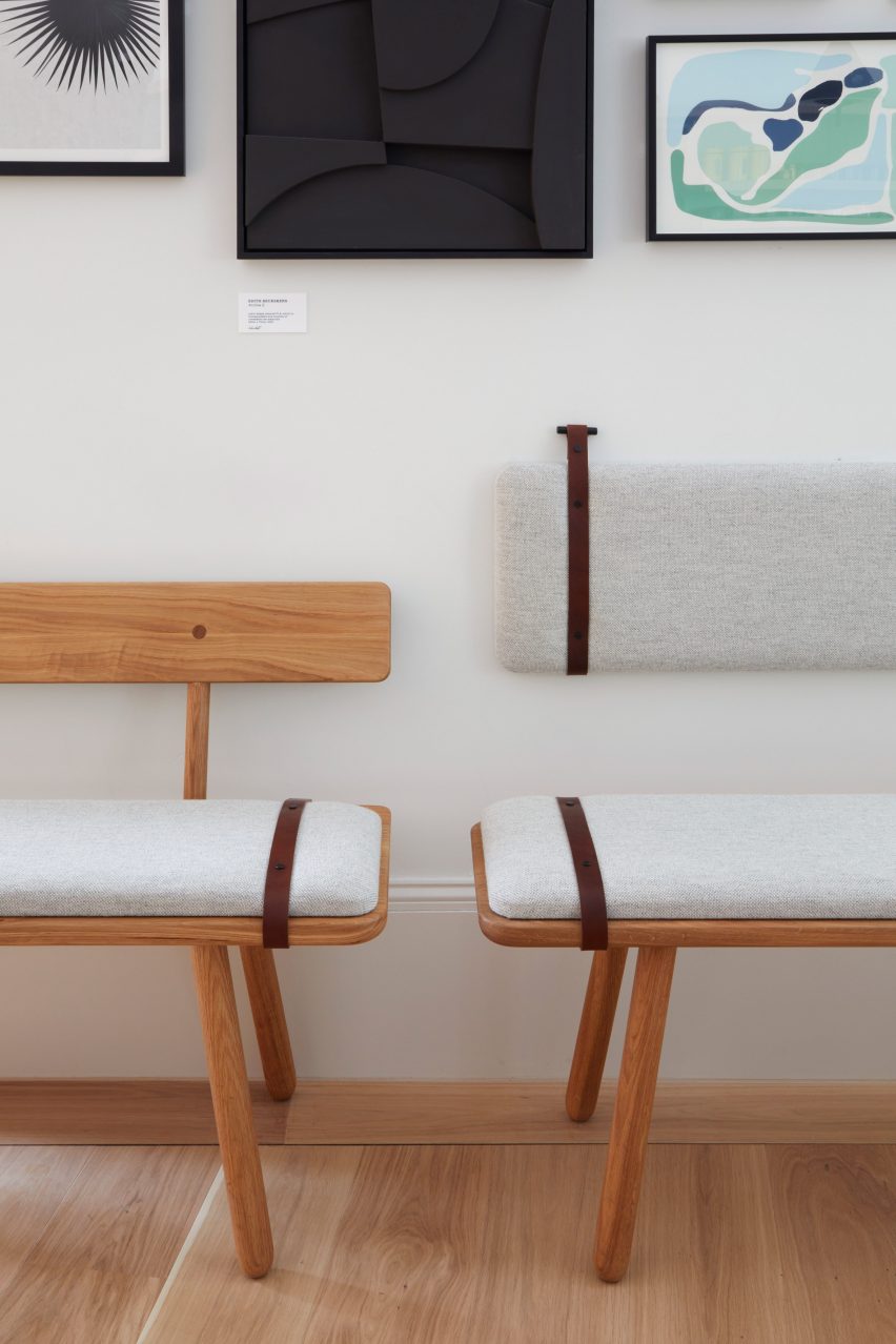 Seating in Inhabit Queen's Gardens by Holland Harvey Architects