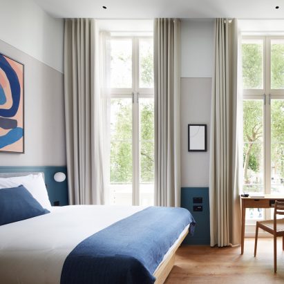 Bedroom in Inhabit Queen's Gardens by Holland Harvey Architects