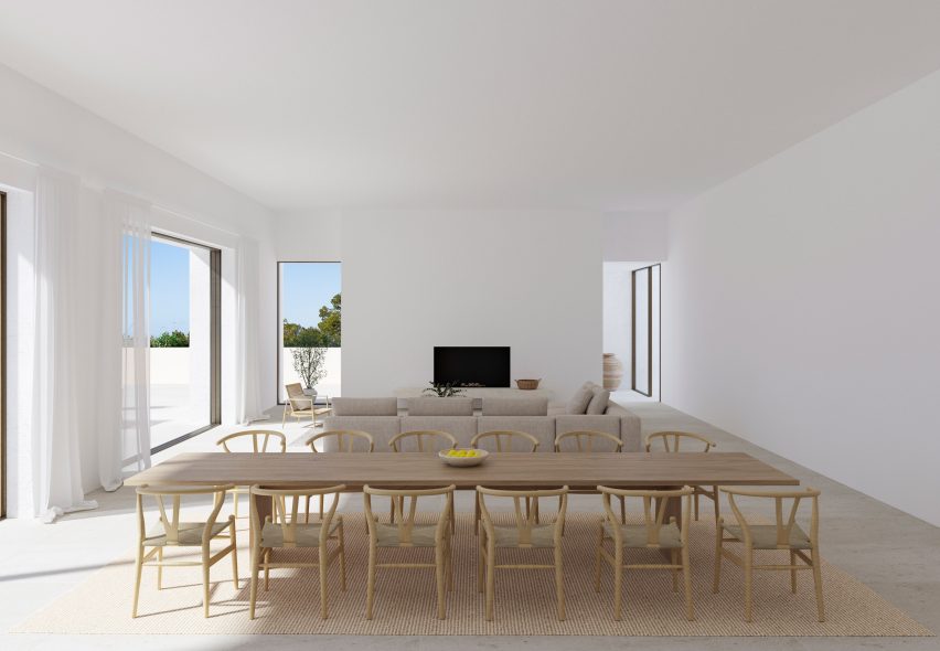 John Pawson designs two luxury limestone villas in Ibiza