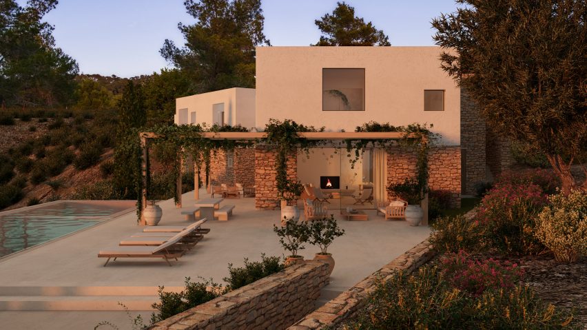 John Pawson designs two luxury limestone villas in Ibiza