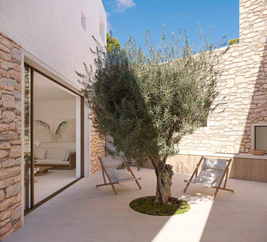 John Pawson designs two luxury limestone villas in Ibiza