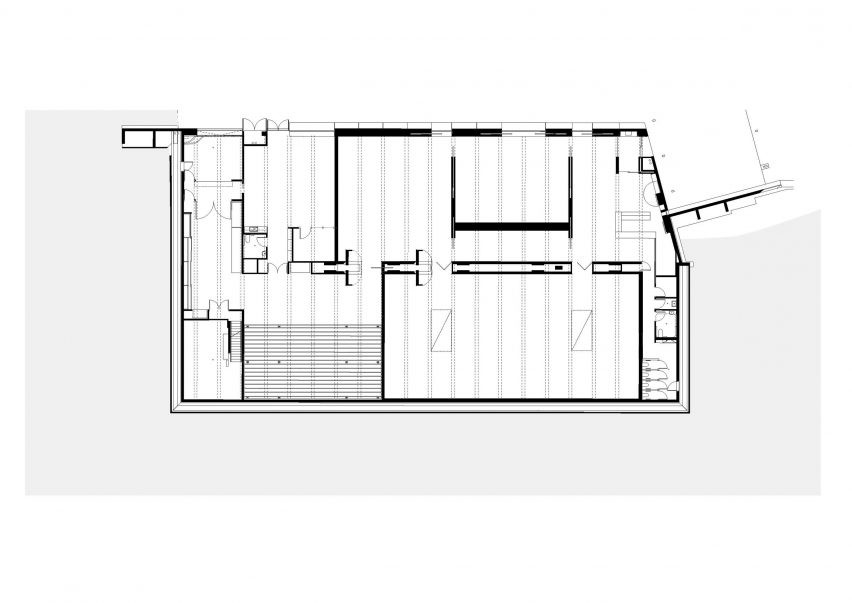 Plan of the Bundanon Art Museum by Kerstin Thompson Architects