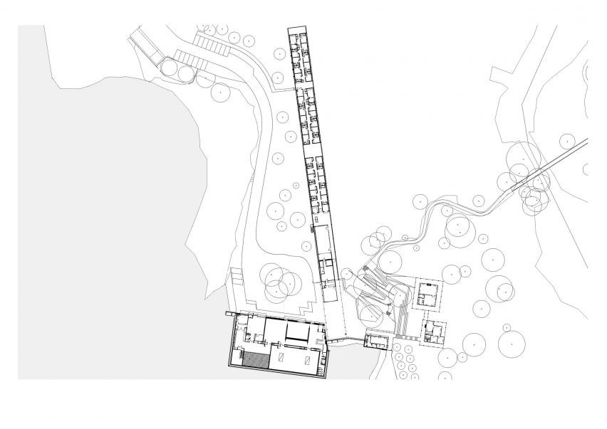 Site plan of the Bundanon Art Museum by Kerstin Thompson Architects