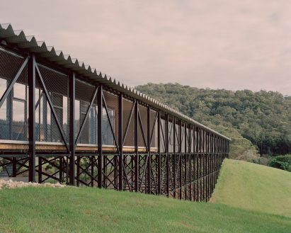 Exterior image of Bundanon Art Museum's flood bridge education centre