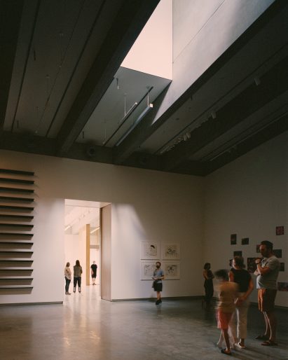 Interior image of a gallery space