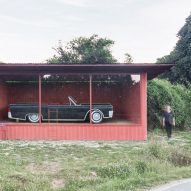 Red pavilion in France