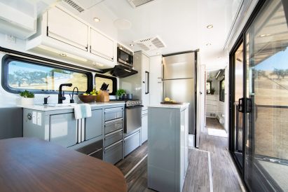 Living Vehicles interior mobile home balcony