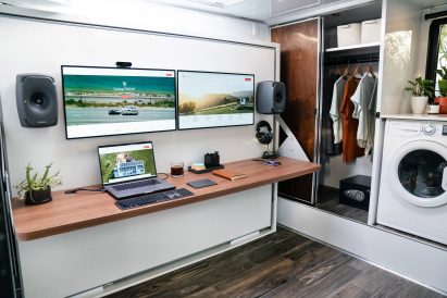 Murphy bed with television underneath