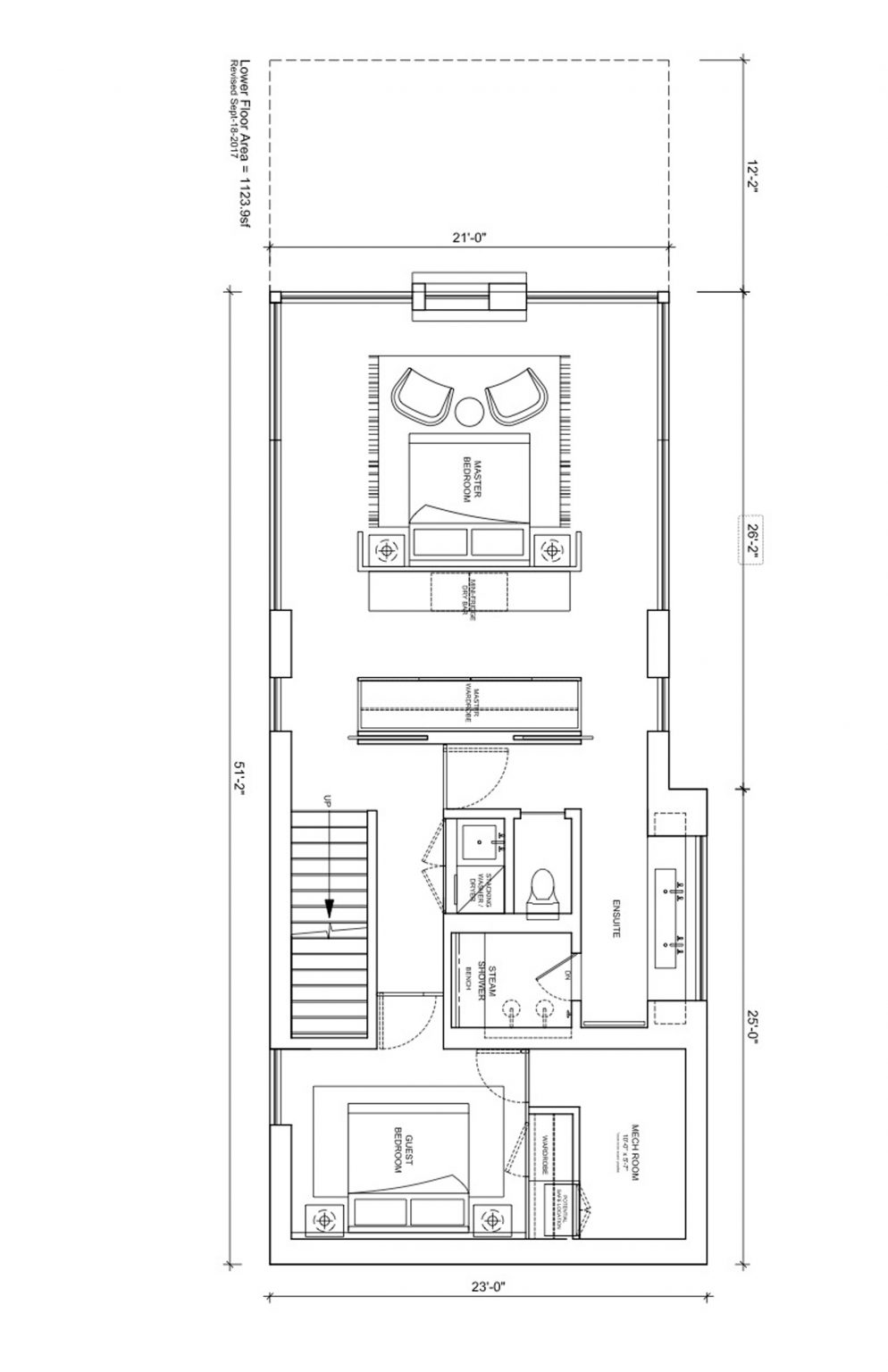 Lower level floor plan