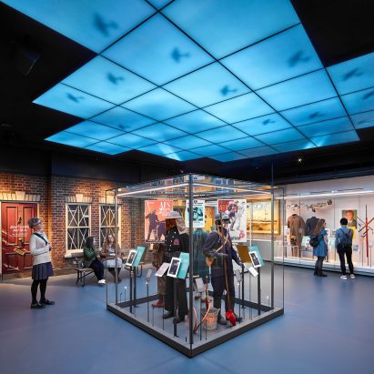 Photograph showing a museum exhibit