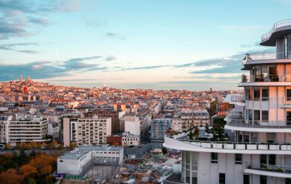 Skyline of Paris from Clichy-Batignolles