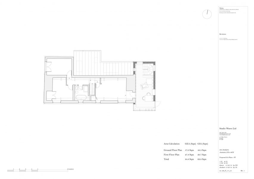 First floor plan of Made of Sand by Studio Weave