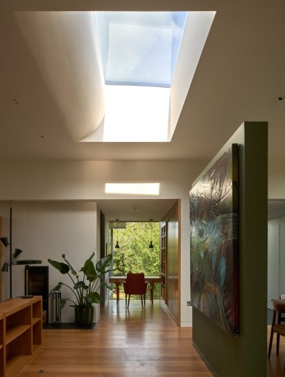 Skylit interior of March House by Knox Bhavan