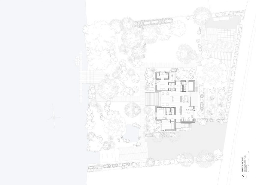 Ground floor plan of March House by Knox Bhavan