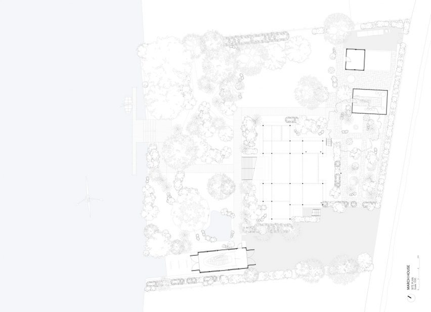 Site plan of March House by Knox Bhavan