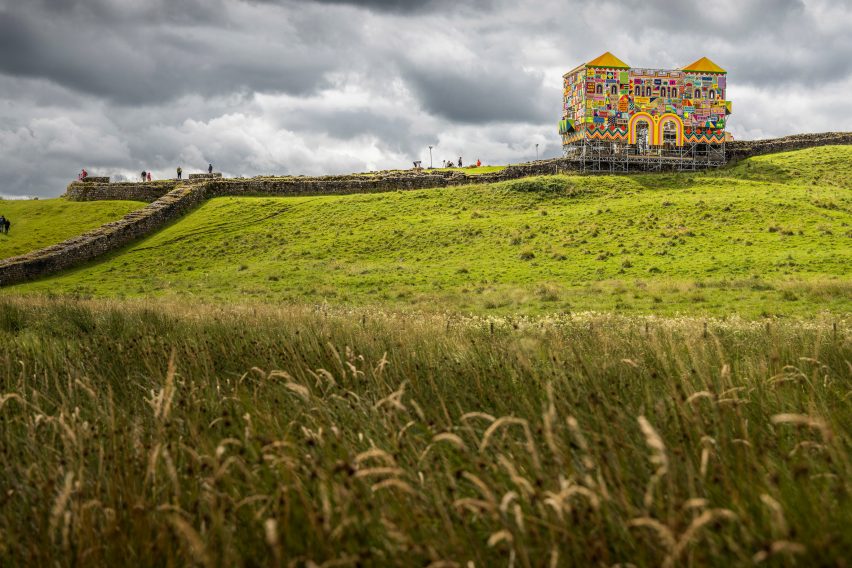 Morag Myerscough recreates Roman gateway at Hadrian's Wall