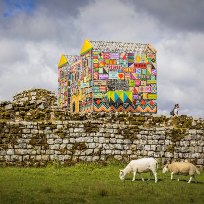 Morag Myerscough recreates Roman gateway at Hadrian's Wall