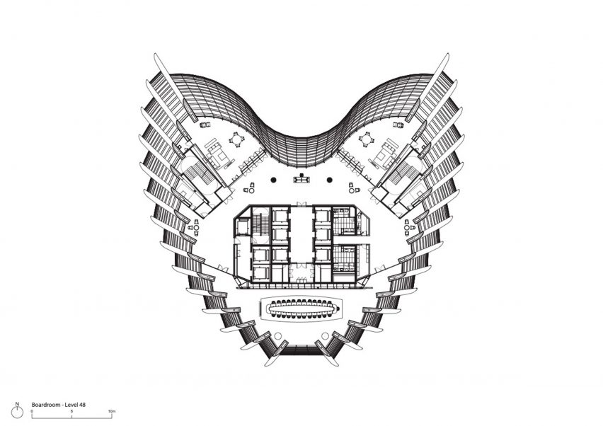 National Bank of Kuwait Headquarters supertall skyscraper by Foster + Partners plans