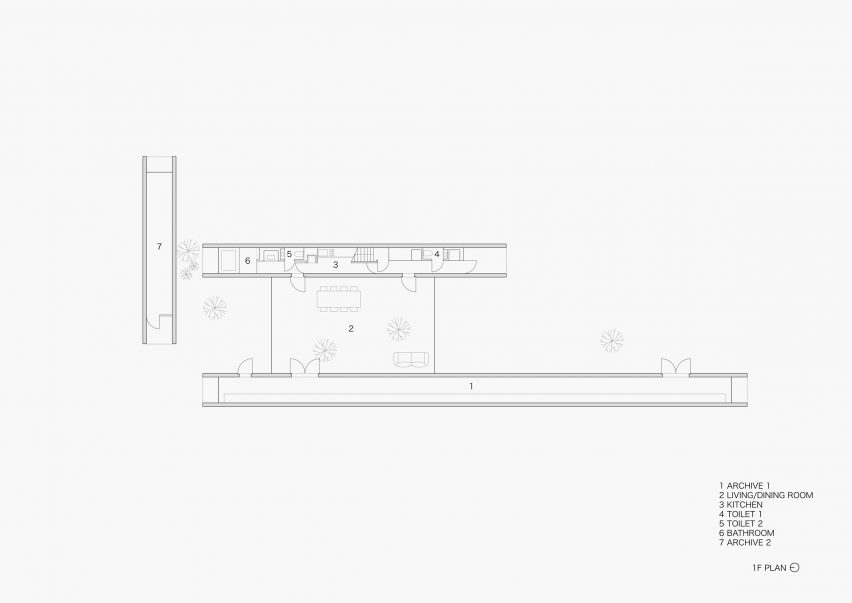 Culvert Guesthouse by Nendo plans