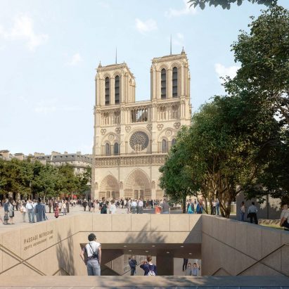 Render of Notre-Dame underground visitor centre