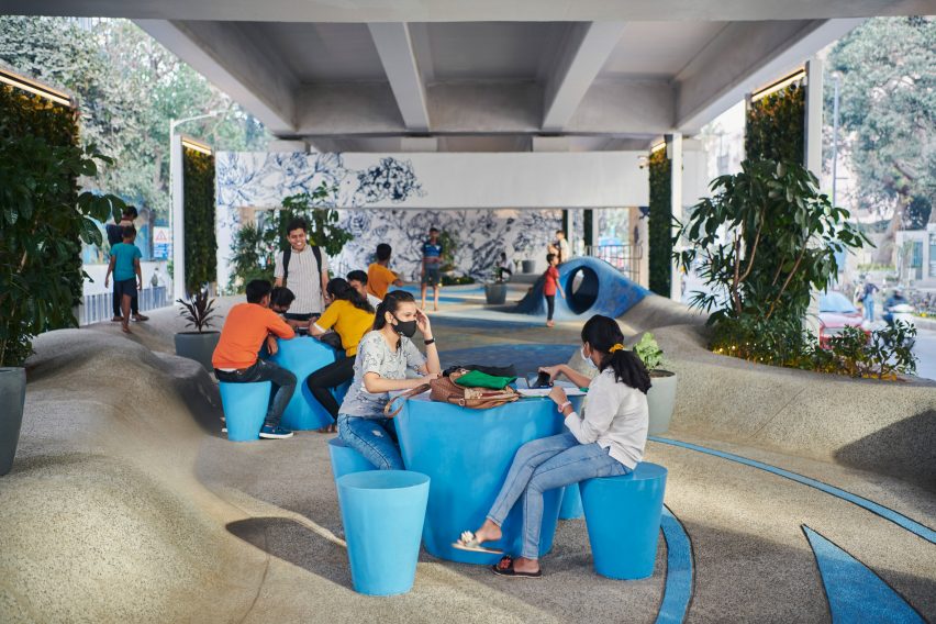 Seating at One Green Mile by MVRDV and StudioPOD