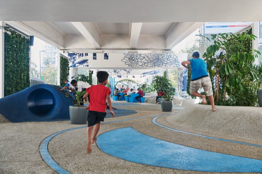 Children playing at One Green Mile by MVRDV and StudioPOD