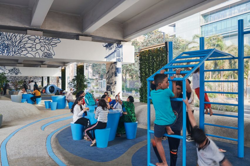 Seating at One Green Mile by MVRDV and StudioPOD