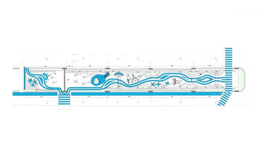 Plan of One Green Mile by MVRDV and StudioPOD