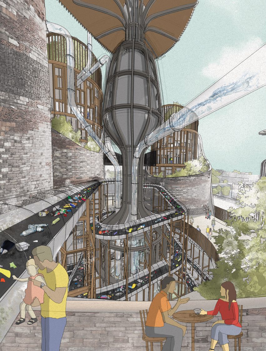 External illustration of tall building