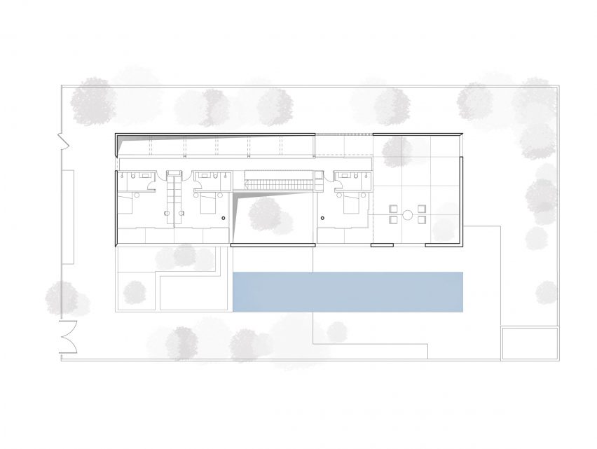 First floor plan of K House by Pitsou Kedem
