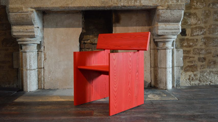 Red Plank Chair by Anthony Forsyth