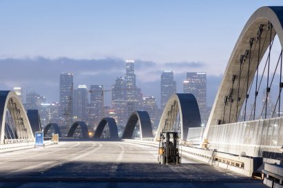 Ribbon of Light with LA in background