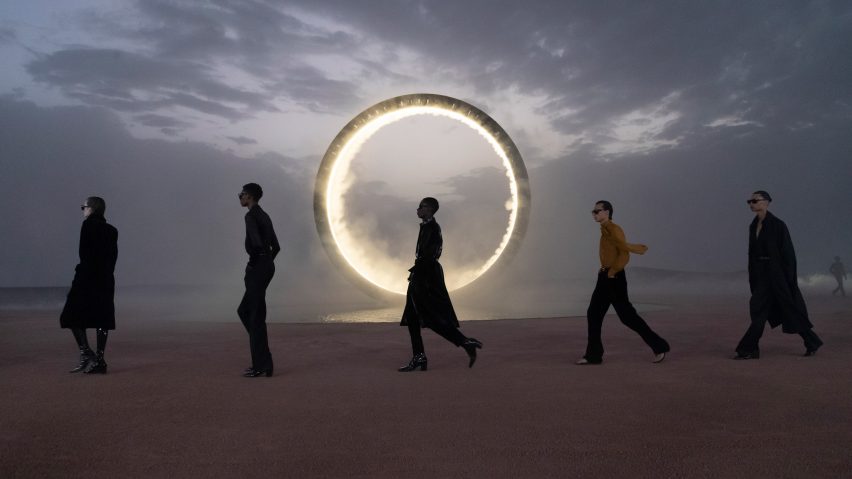 Es Devlin creates illuminated monolithic ring for Saint Laurent show in Moroccan desert