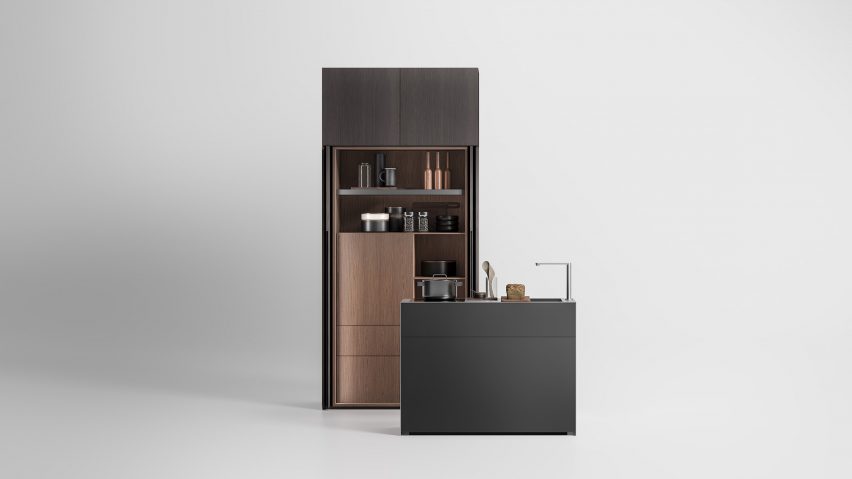 Small Living Kitchens – tall units by Falper