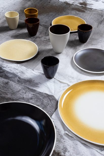 Plates and cups from the Smogware collection
