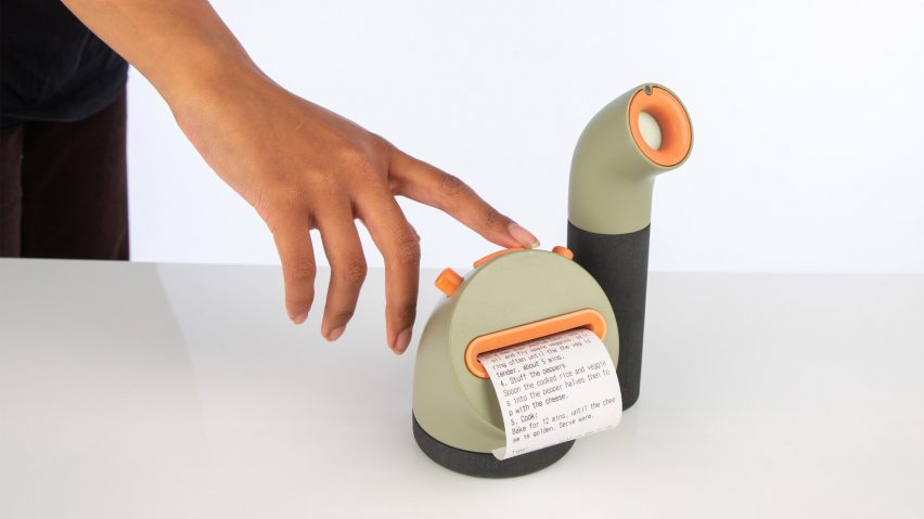 Receipt printing out of Snoot detector by Harriet Almond