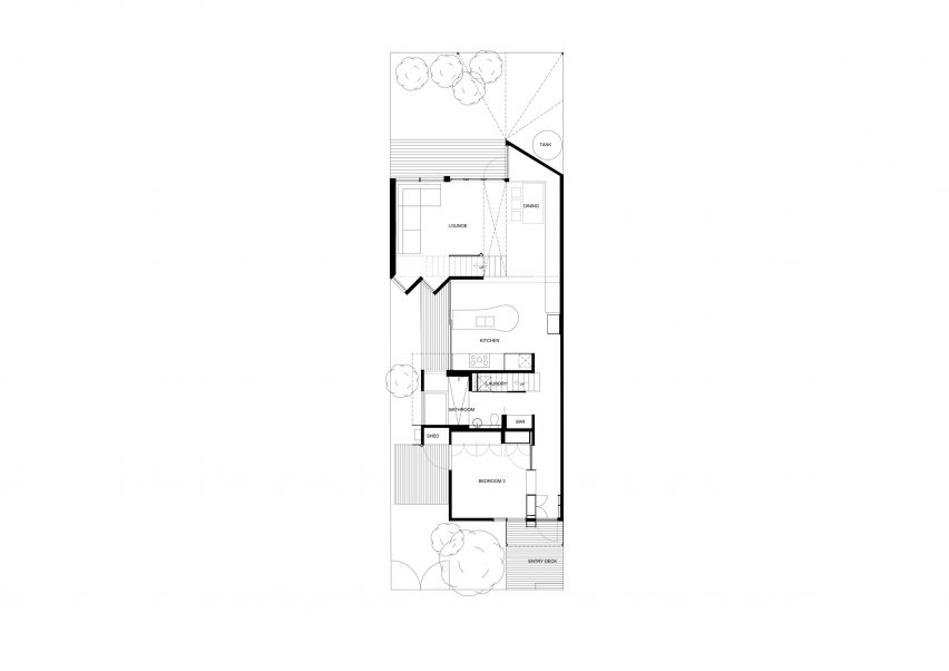 Ground floor plan of Host House by Splinter Society