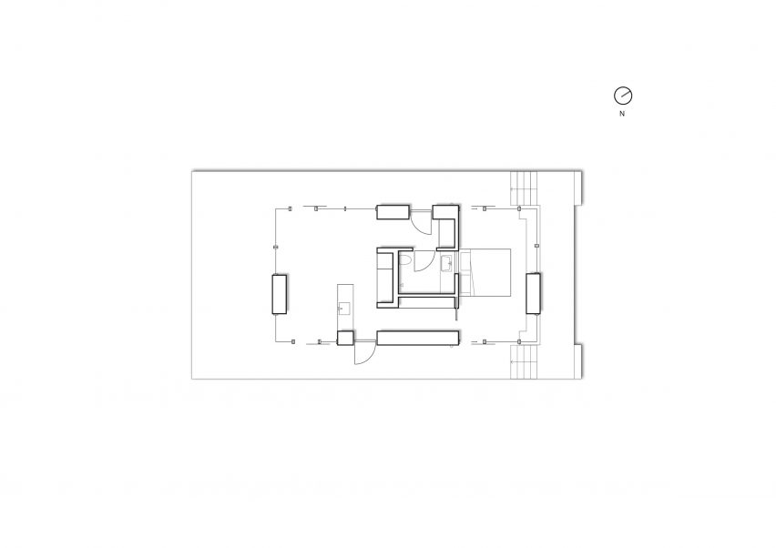 Floor plan of Danish summerhouse by GinnerupArkitekter